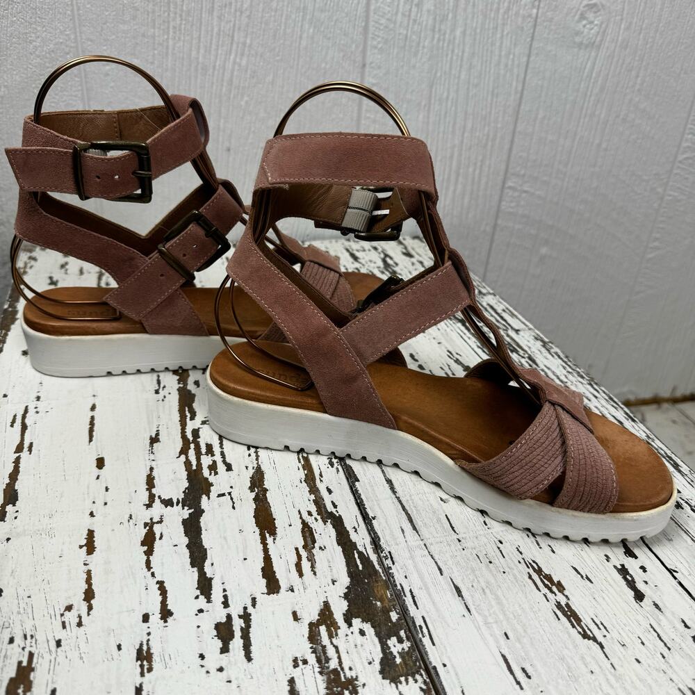 Sundance Suede Gladiator Sandals Rose Pink Size EUR 40 or U.S. 9.5 Strappy Boho - Picture 8 of 8